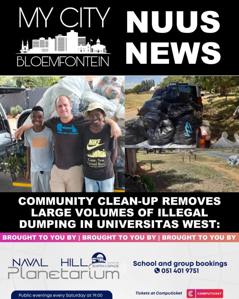 Community Clean Up Removes Large Volumes of Illegal Dumping Universitas West