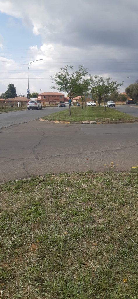Northern De Bruyn street medians cut