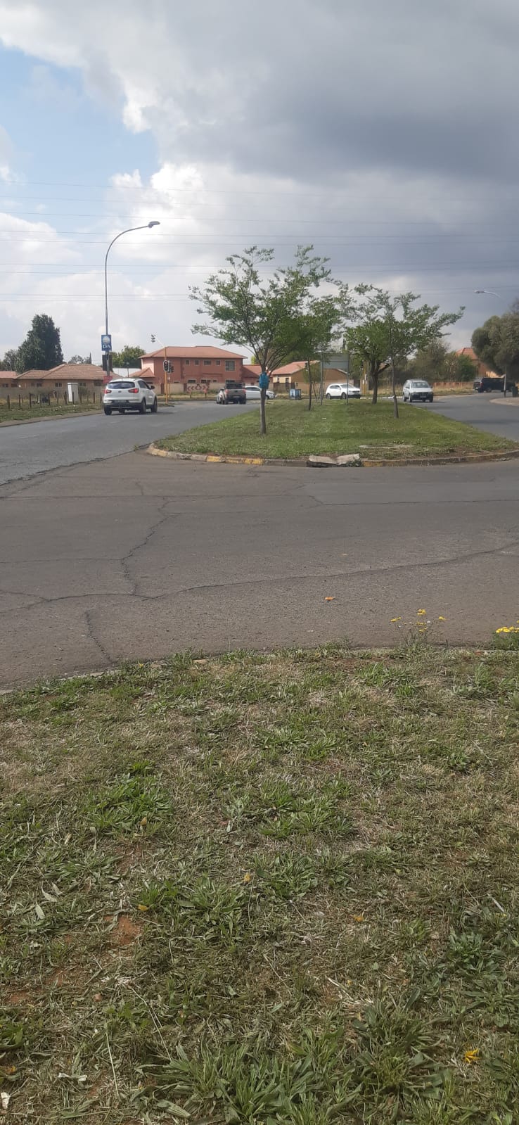 Northern De Bruyn street medians cut